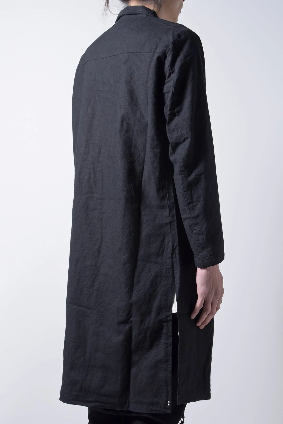 2202-JK05 Side Slit Coat 02 Black