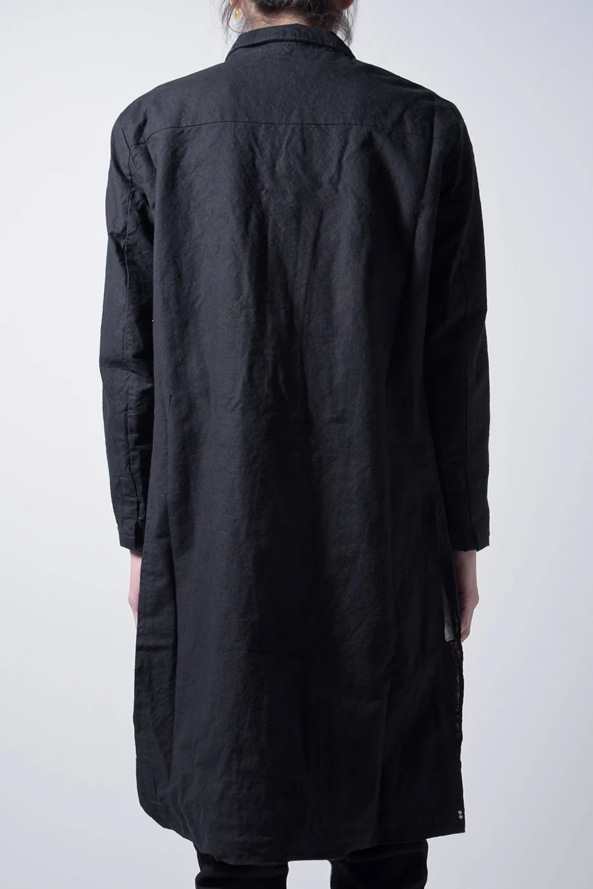 2202-JK05 Side Slit Coat 02 Black