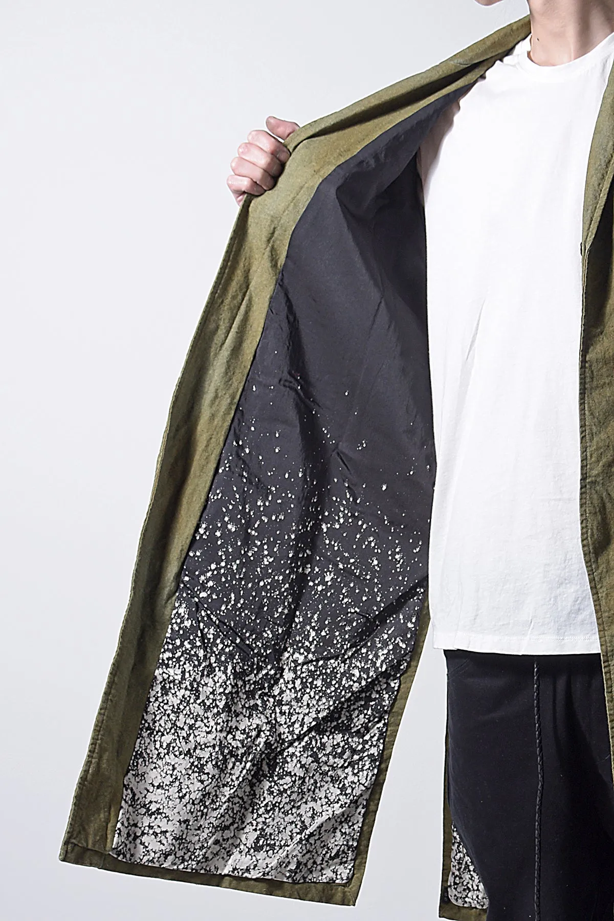 2202-JK05 Side Slit Coat 02 Khaki