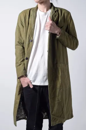 2202-JK05 Side Slit Coat 02 Khaki