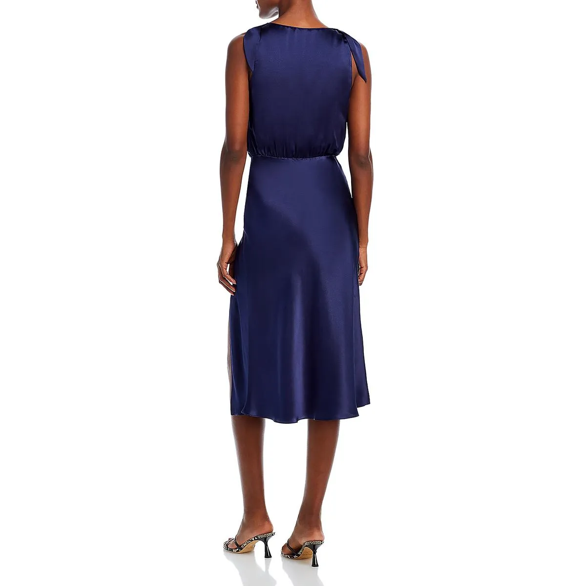 Amanda Uprichard Womens Silk Midi Slip Dress