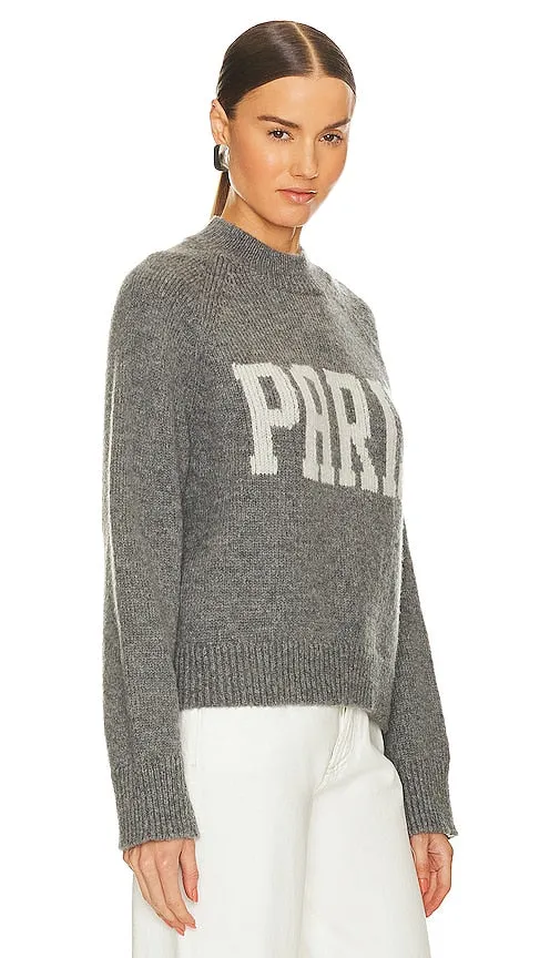 ANINE BING Kendrick Sweater University Paris in Charcoal