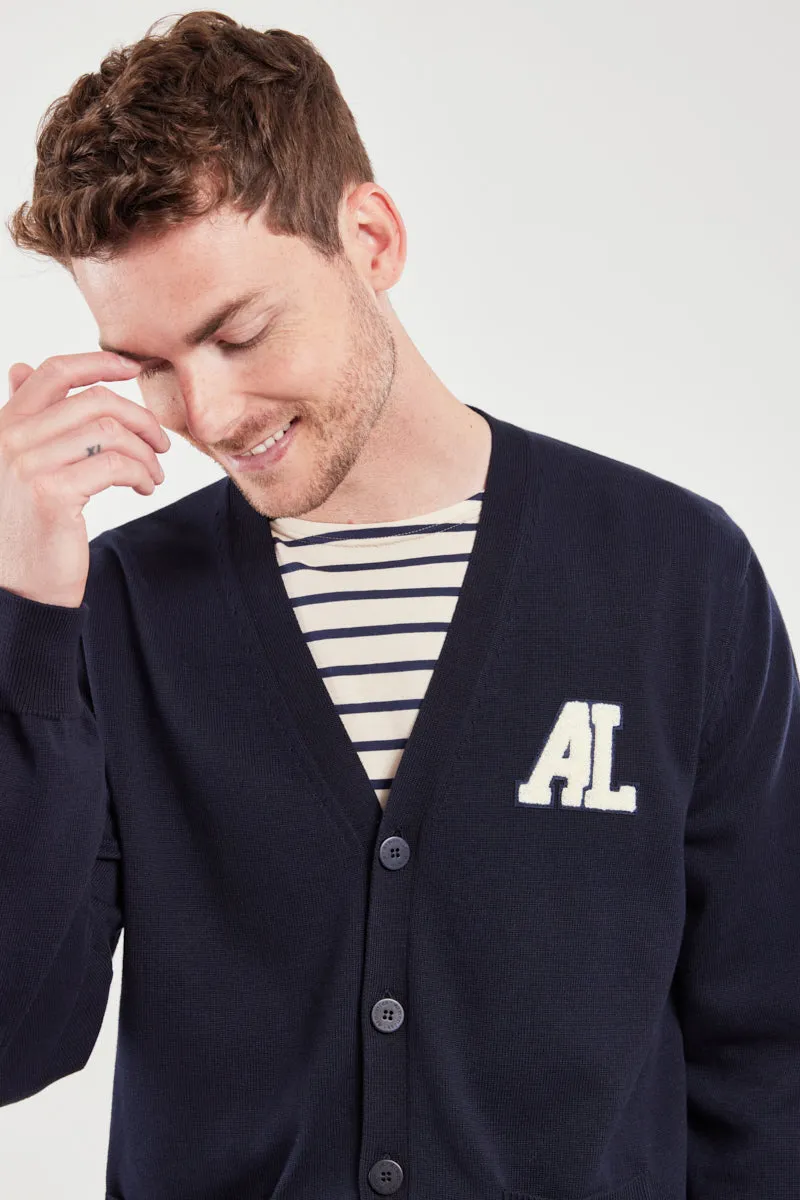 Armor Lux Cardigan-MARINE DEEP - Navy