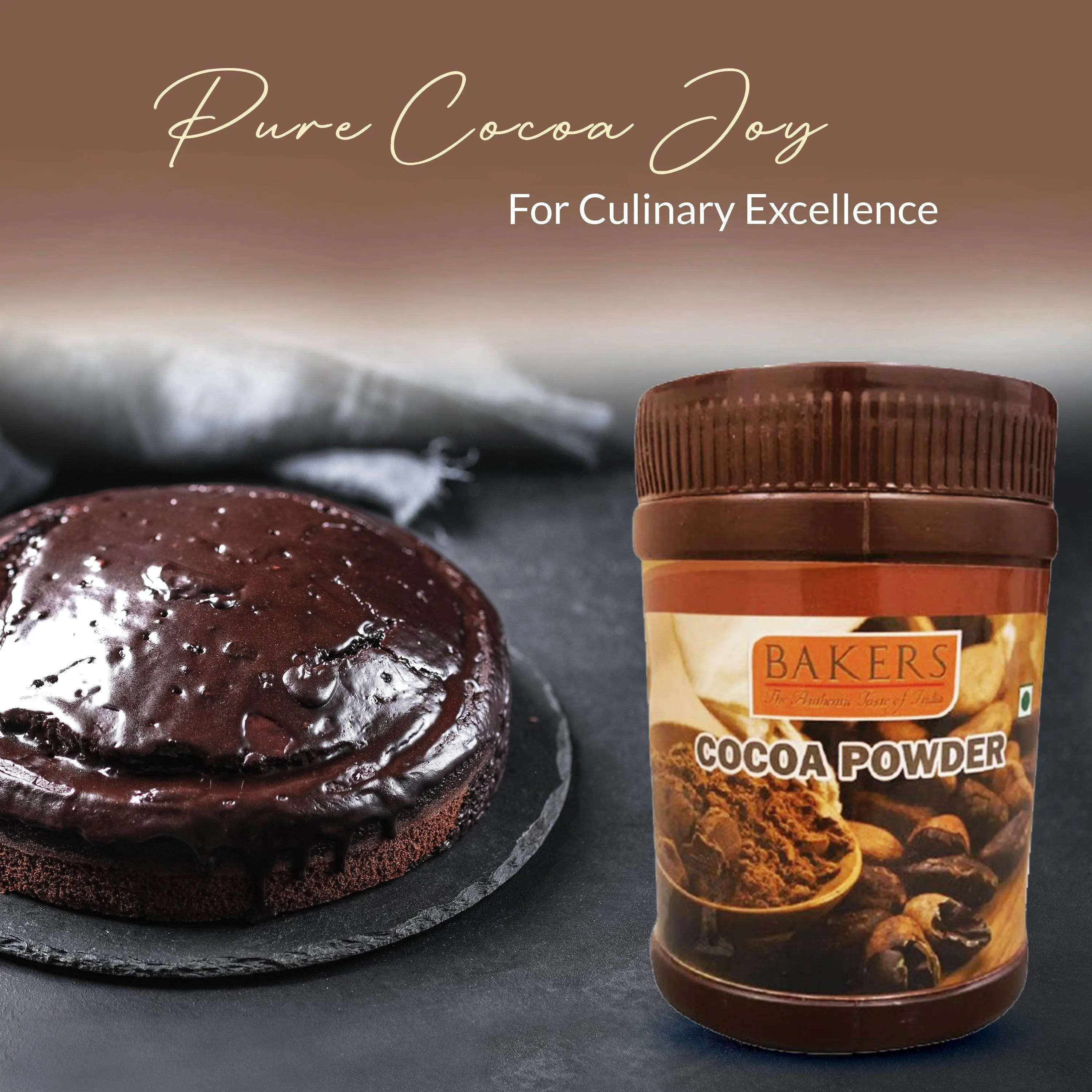 BAKERS Cocoa Powder Pack of 3 (100 gm Jar x 3)