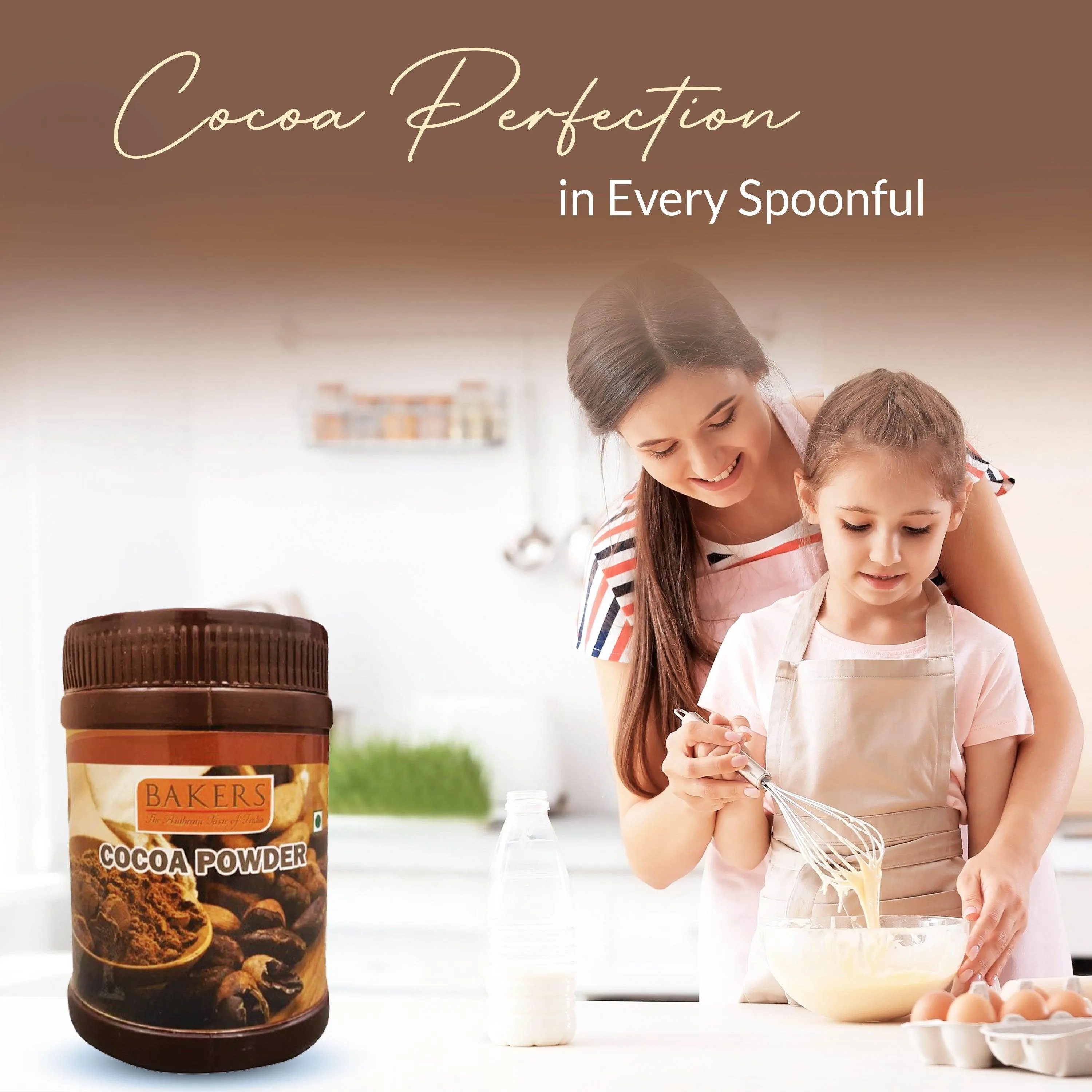 BAKERS Cocoa Powder Pack of 3 (100 gm Jar x 3)