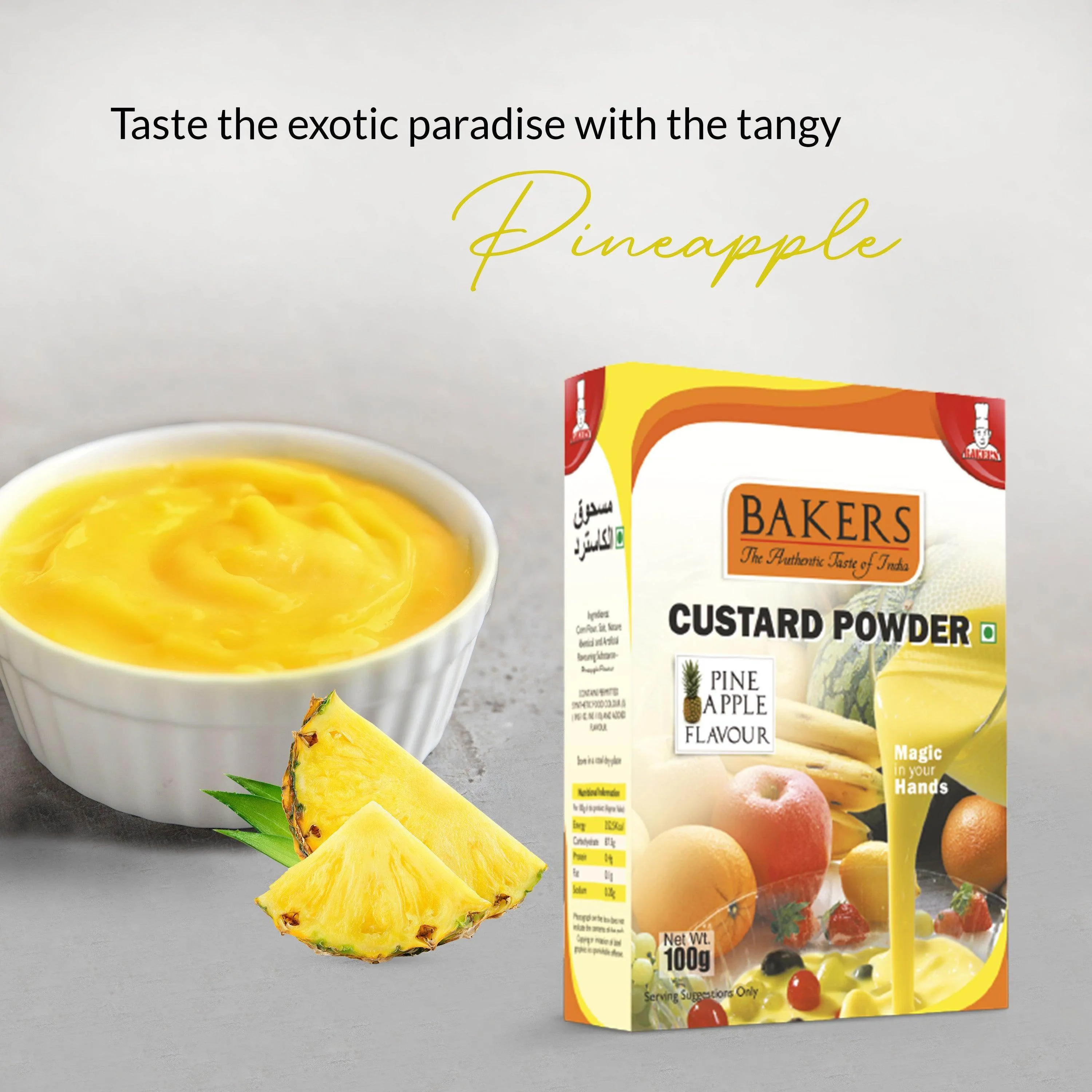 BAKERS Custard Powder Pine Apple Flavour
