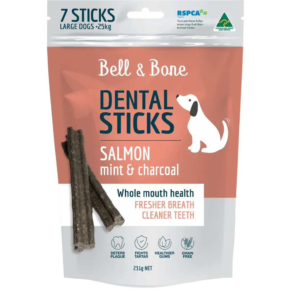 Bell & Bone Salmon, Mint and Charcoal Dental Sticks