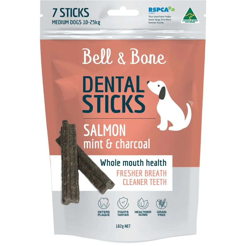 Bell & Bone Salmon, Mint and Charcoal Dental Sticks
