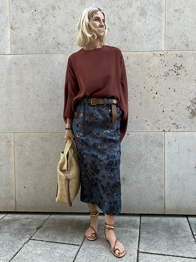 BLOUSE ANINA "MAHOGANI BROWN"