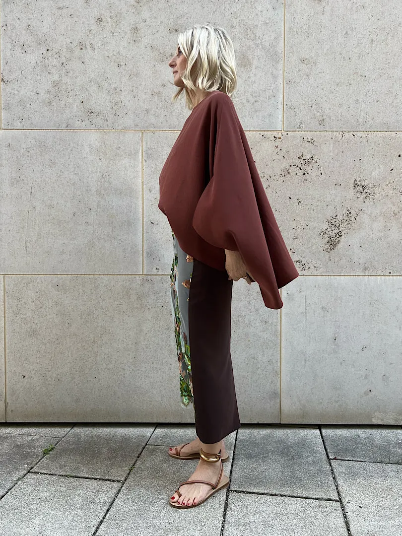 BLOUSE ANINA "MAHOGANI BROWN"
