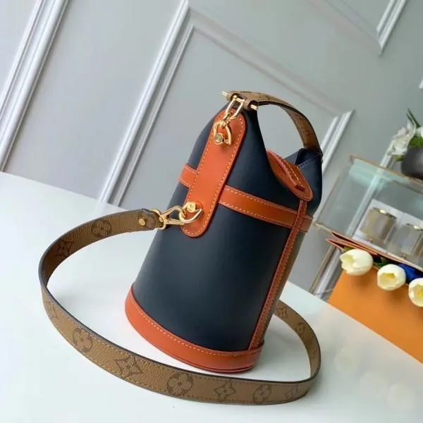 Bucket Shape Duffle Top Handle Bag M53842 Navy Blue 2019 Collection