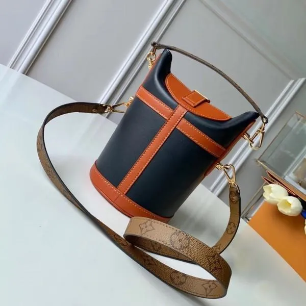 Bucket Shape Duffle Top Handle Bag M53842 Navy Blue 2019 Collection