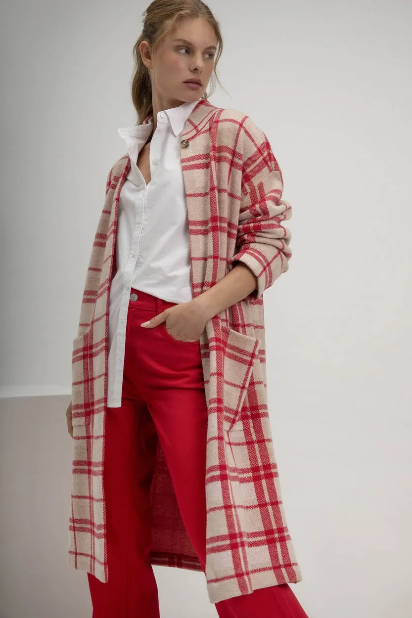 Cardigan Sjoerd - Red Check