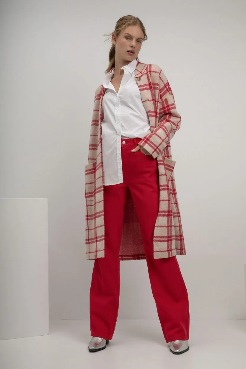 Cardigan Sjoerd - Red Check