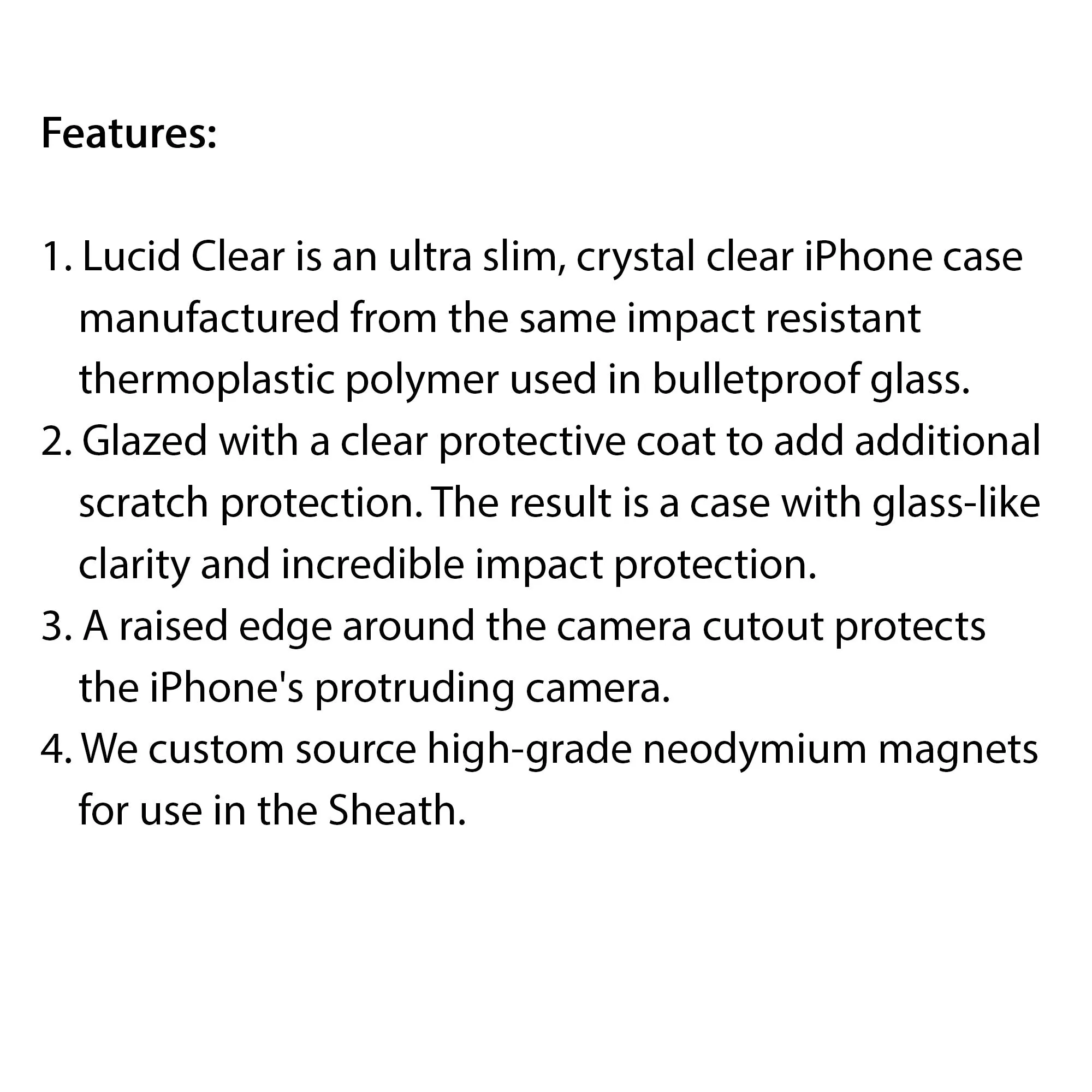 Caudabe Lucid Clear for iPhone 14 Pro - Magsafe Compatible - Crystal - Charcoal