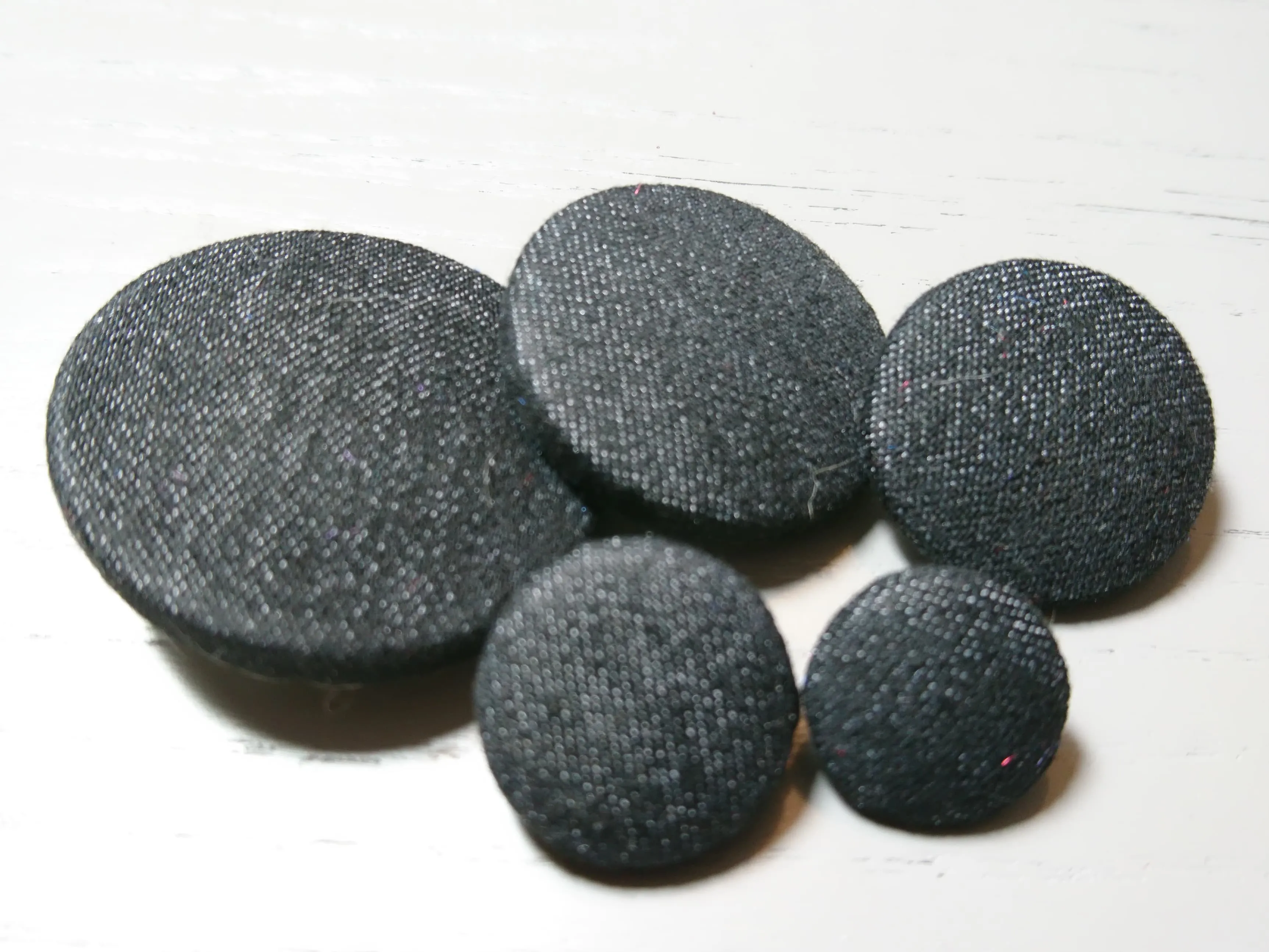 Charcoal Denim Buttons