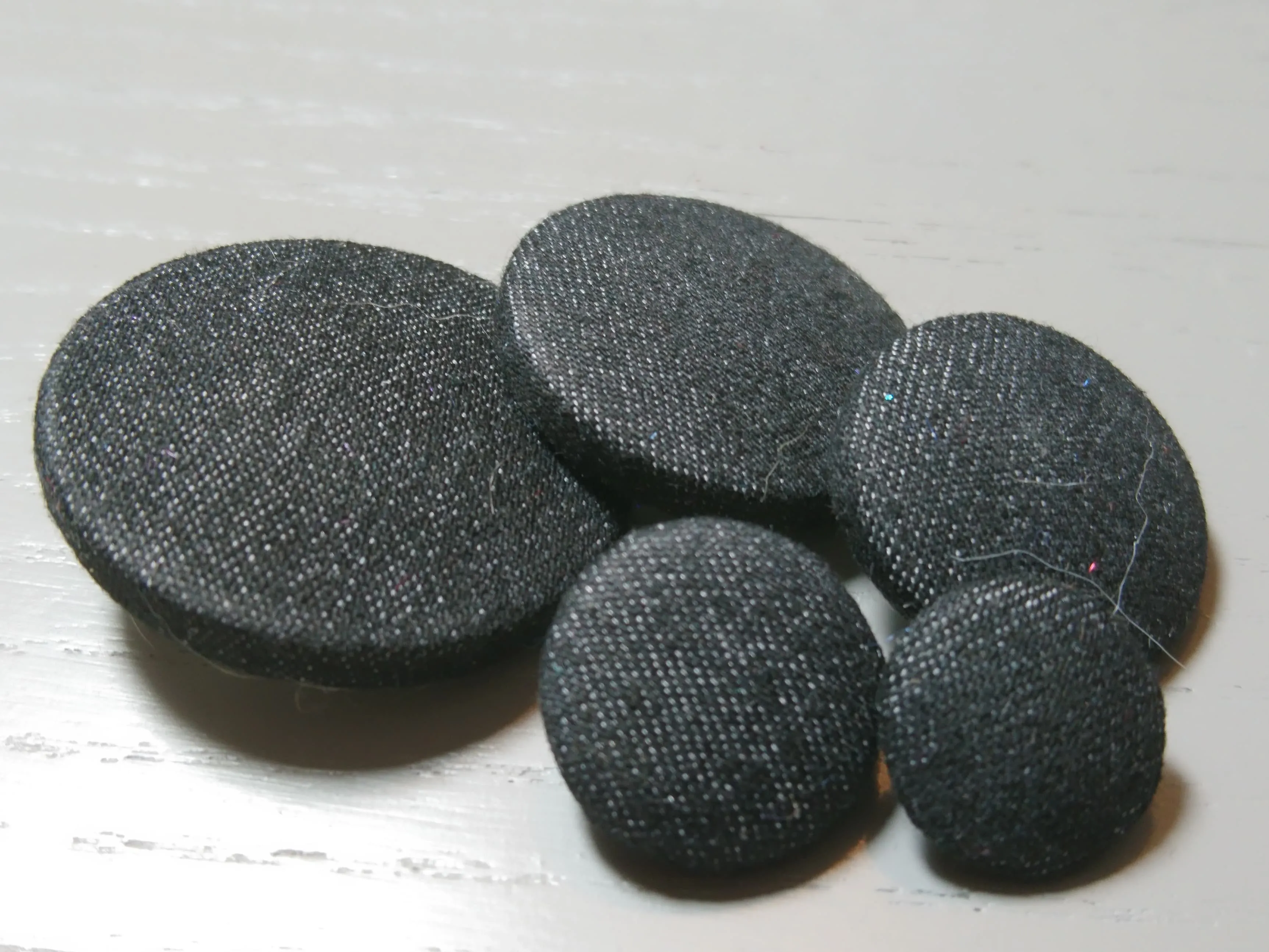 Charcoal Denim Buttons