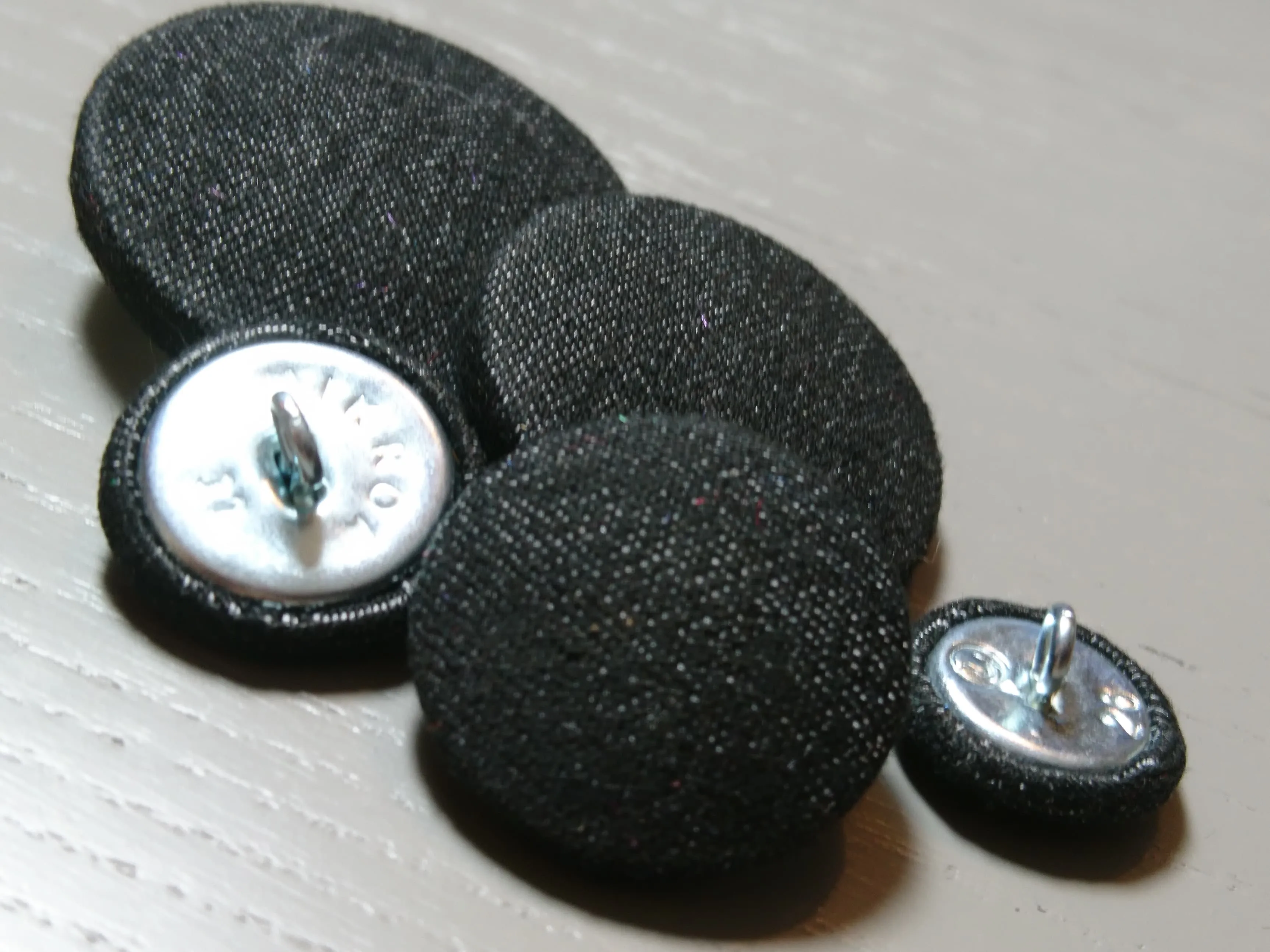 Charcoal Denim Buttons