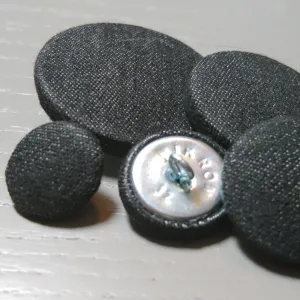 Charcoal Denim Buttons