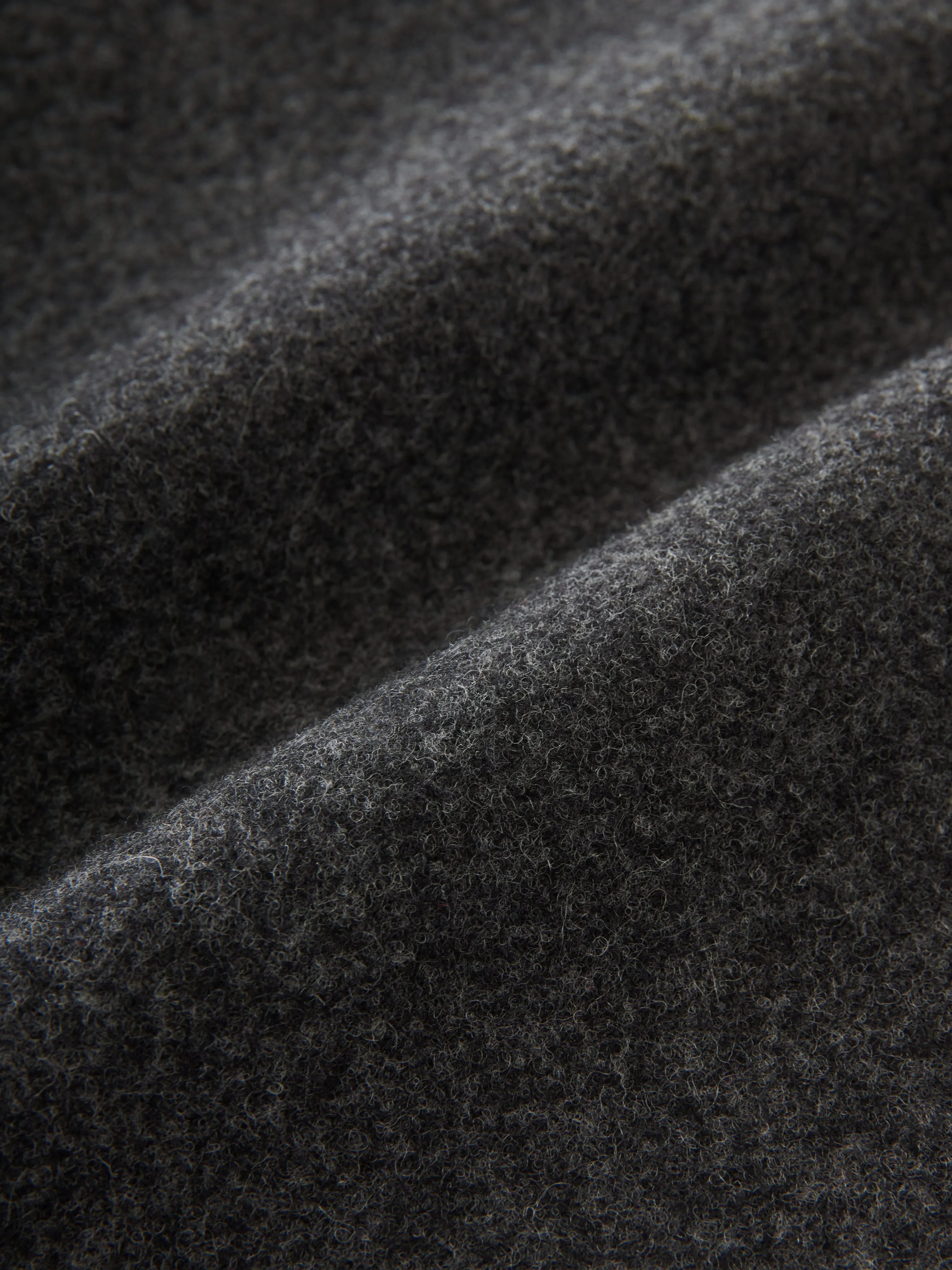 COVER COAT IN CHARCOAL MARL
