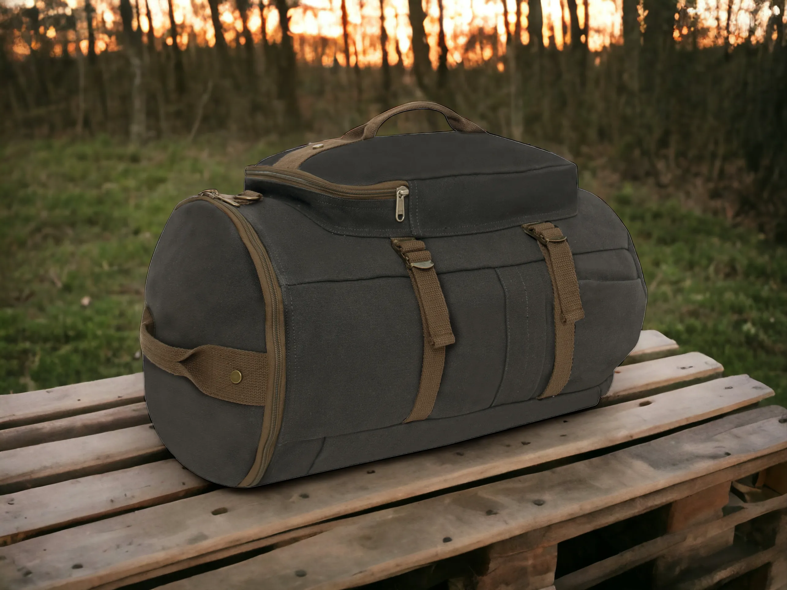 Covertible Canvas Duffle / Backpack 19"