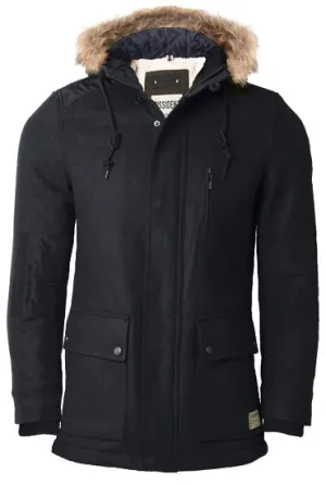 Dissident Maddrel WOOL BLEND Navy Parka Coat