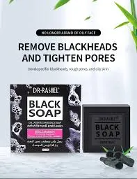 Dr Rashel black soap collagen charcoal soap deep cleansing whitening complex 100g DRL-1348