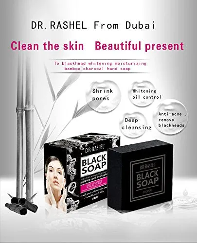 Dr Rashel black soap collagen charcoal soap deep cleansing whitening complex 100g DRL-1348