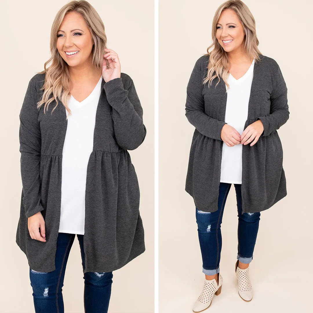 Drawing Conclusions Cardigan, Charcoal