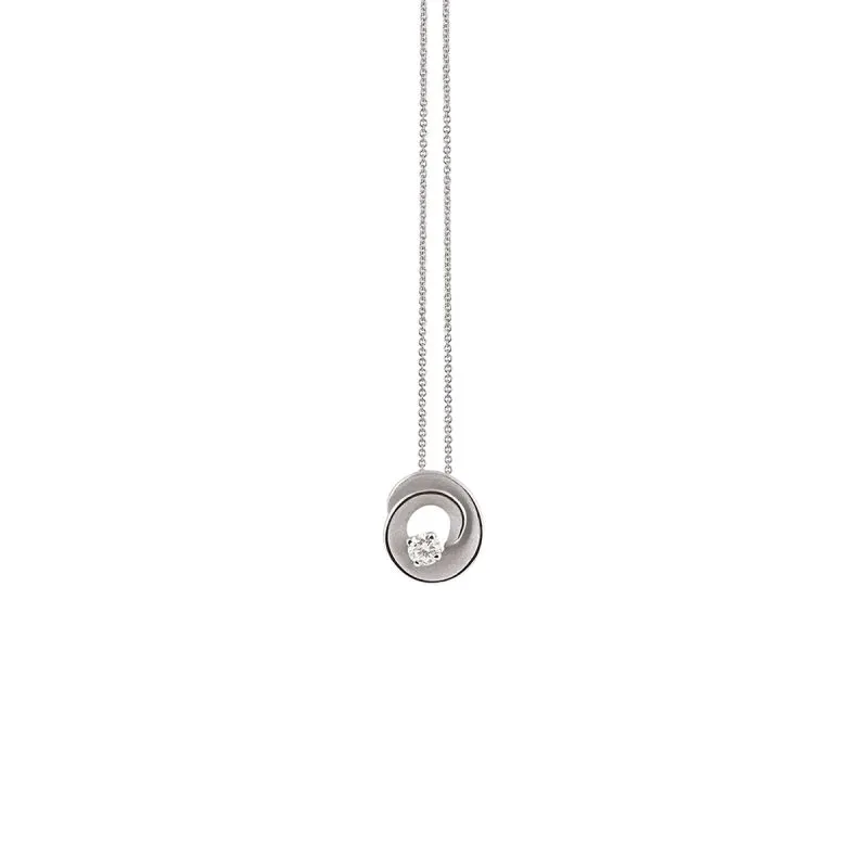 Dune Assolo Diamond Pendant - 18ct White Ice Gold
