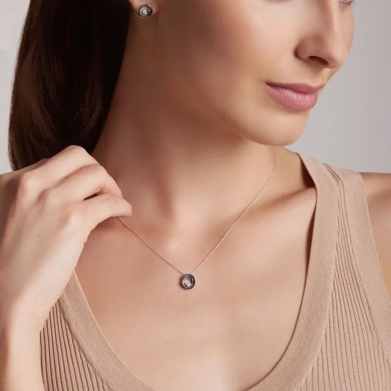 Dune Assolo Diamond Pendant - 18ct White Ice Gold