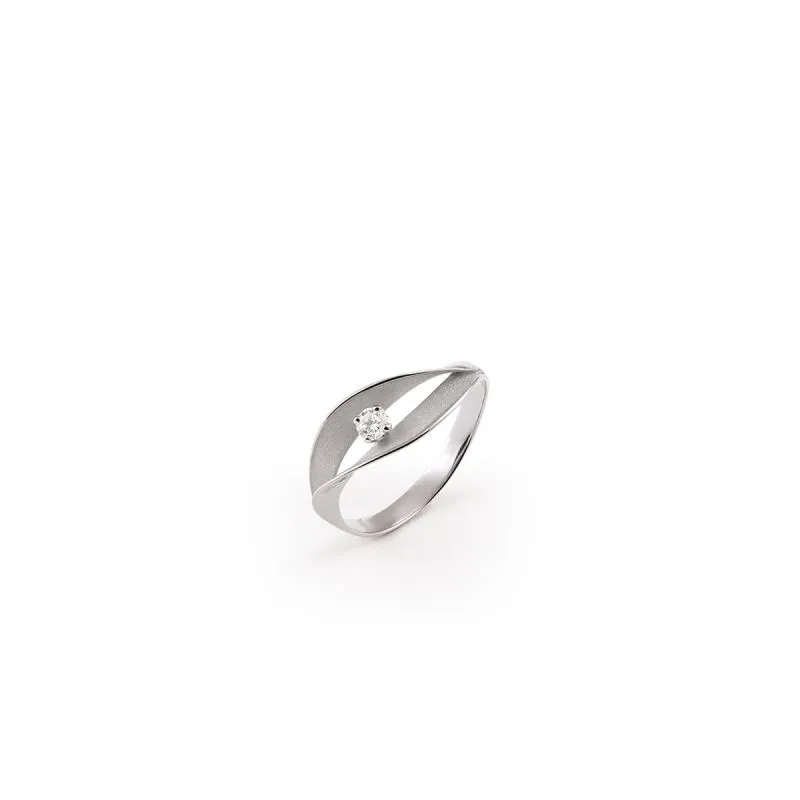 Dune Assolo Diamond Ring - 18ct White Ice Gold