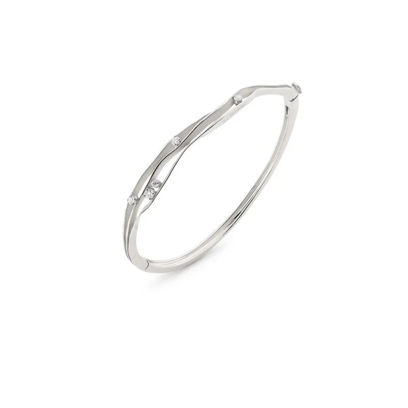 Dune Diamond Bracelet - 18ct White Ice Gold
