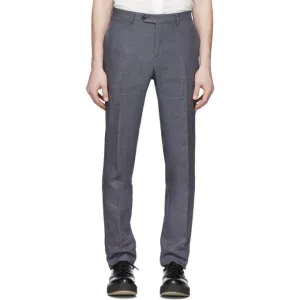 Eidos Grey Linen Slim Suit Trousers