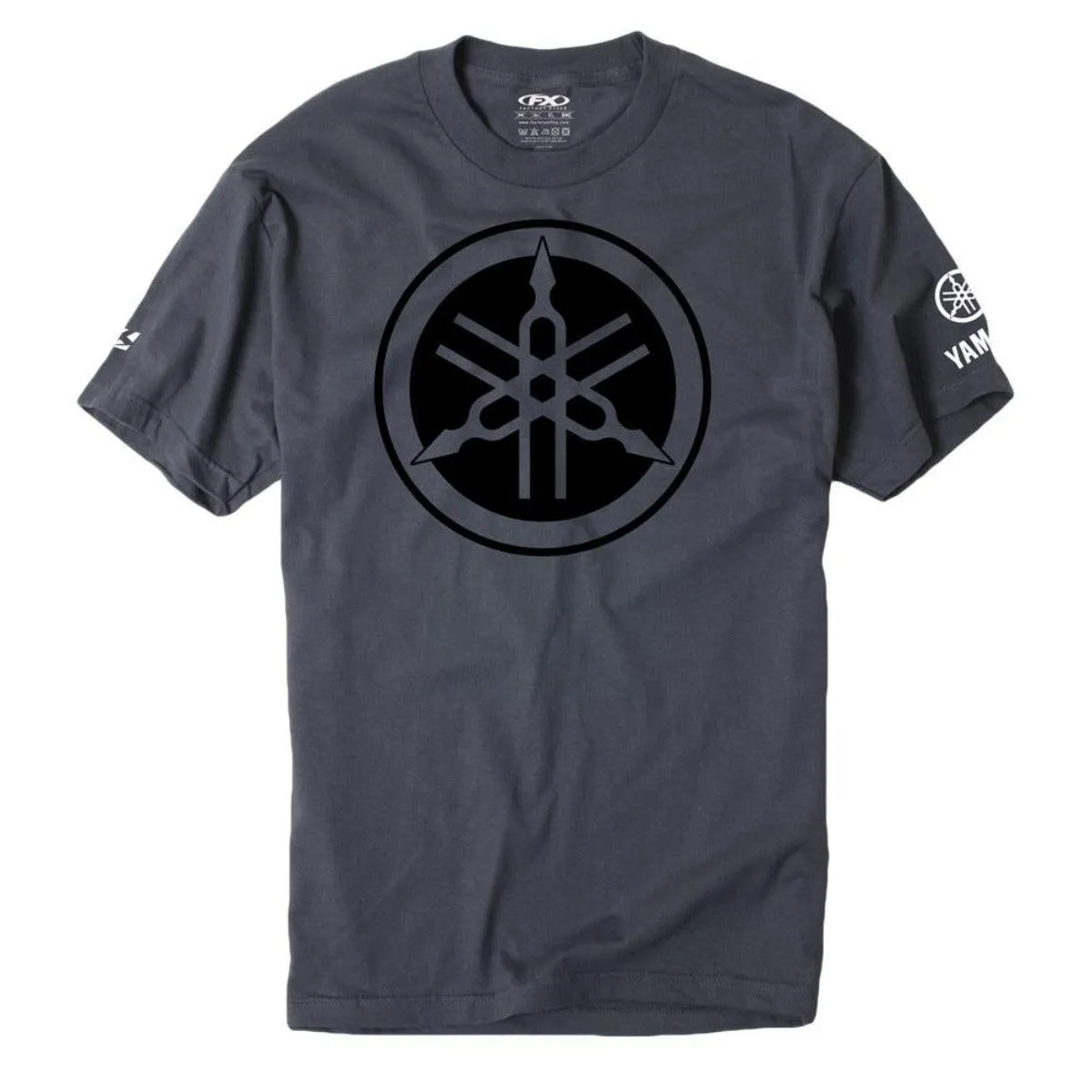 Factory Effex Men's Yamaha Tuning Fork T-Shirt, Charcoal Gray
