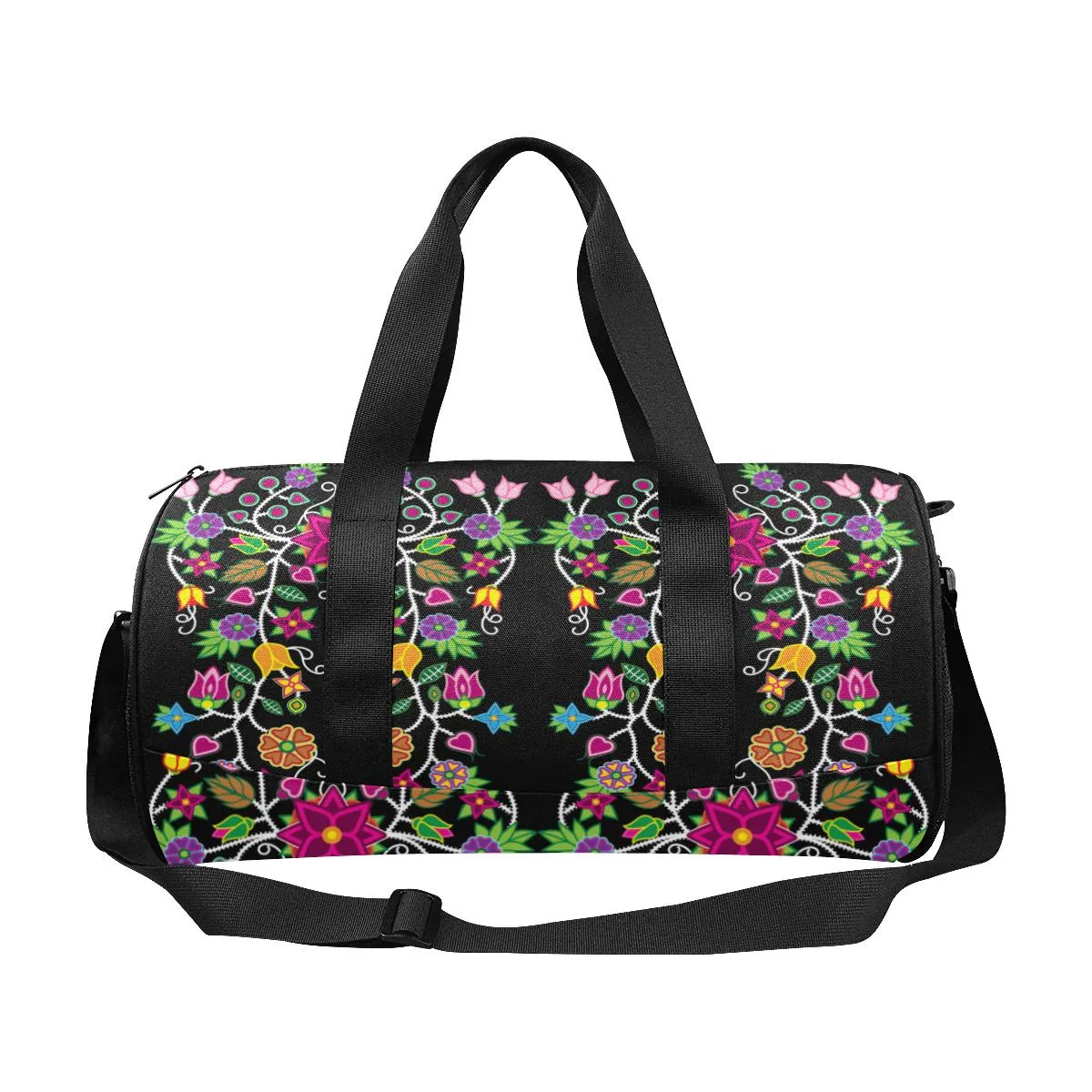 Floral Beadwork Duffle Bag
