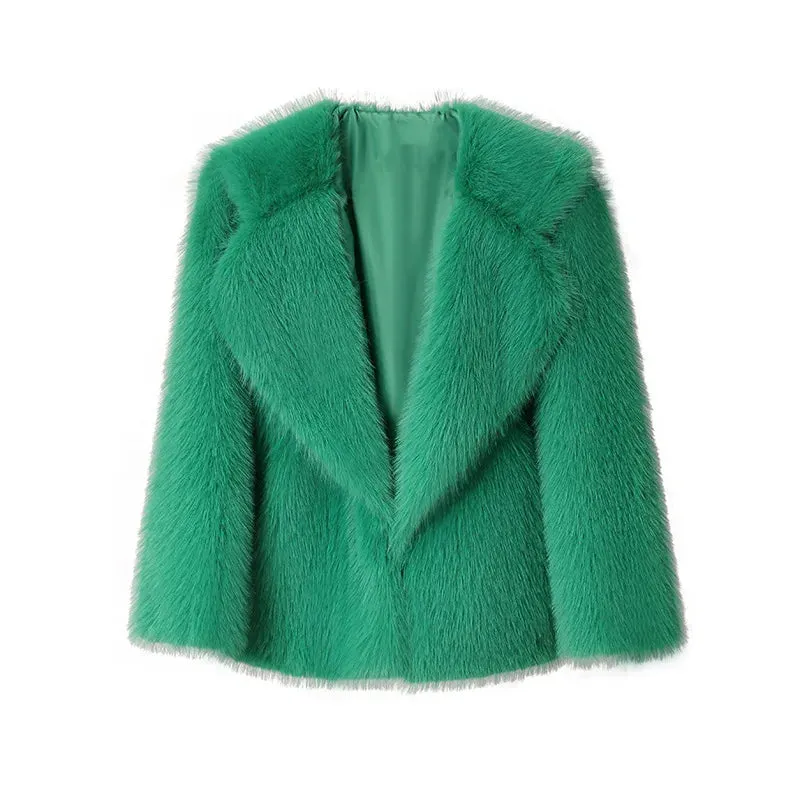 Fur Turndown Stylish Collar Coat