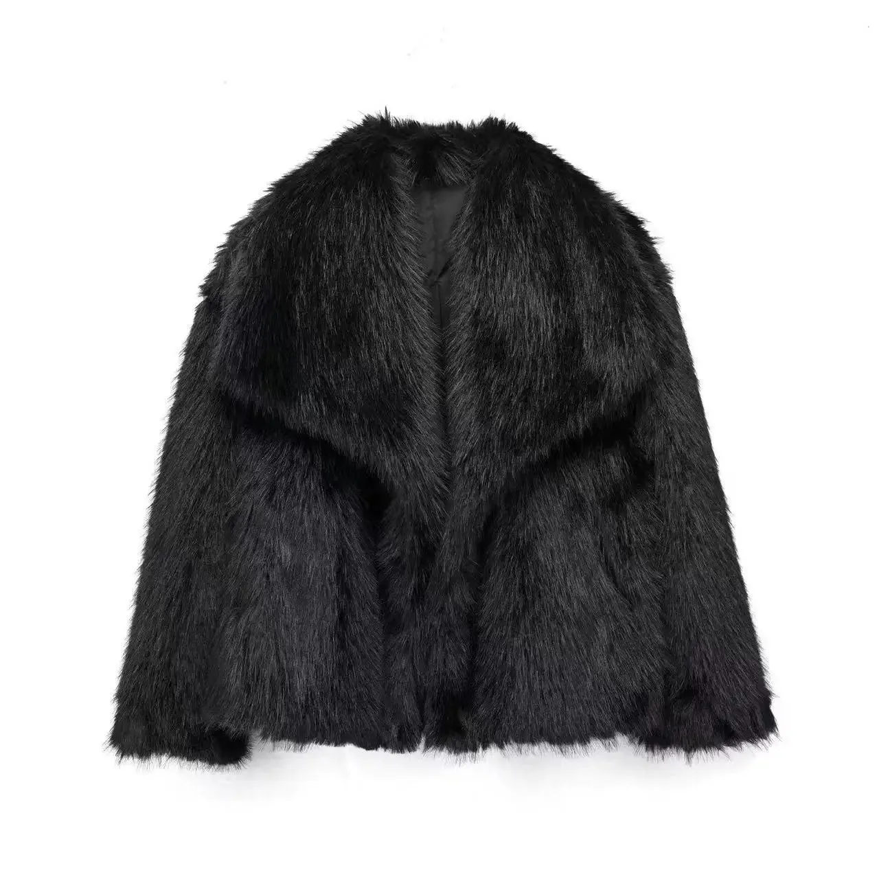Fur Turndown Stylish Collar Coat