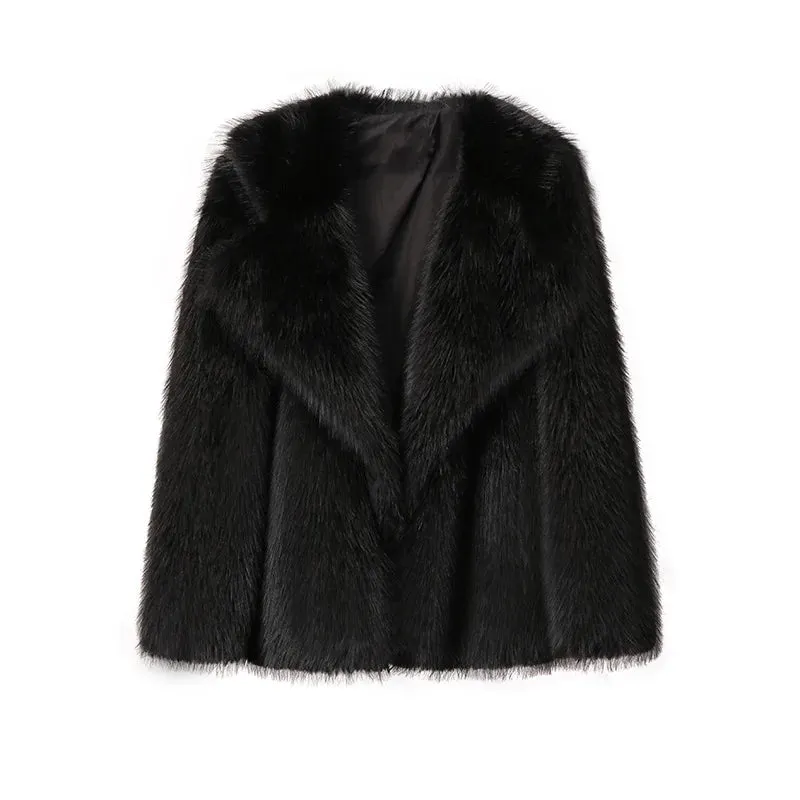 Fur Turndown Stylish Collar Coat