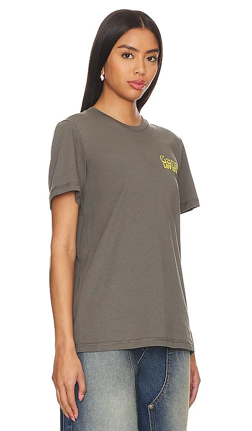 Ganni Loveclub Relaxed T-Shirt in Charcoal