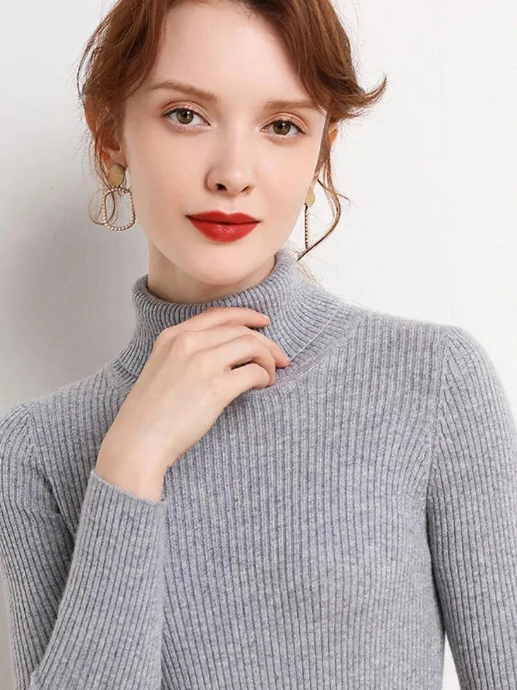 Helia Turtleneck Sweater with Cashmere