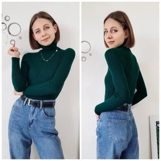 Helia Turtleneck Sweater with Cashmere