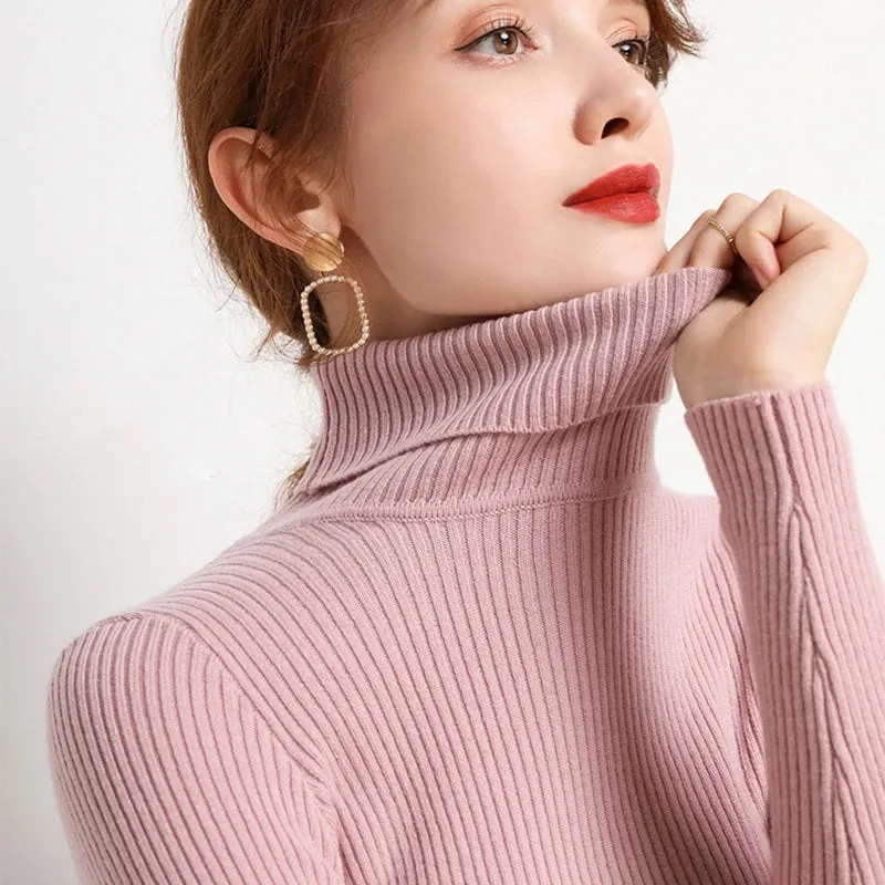 Helia Turtleneck Sweater with Cashmere