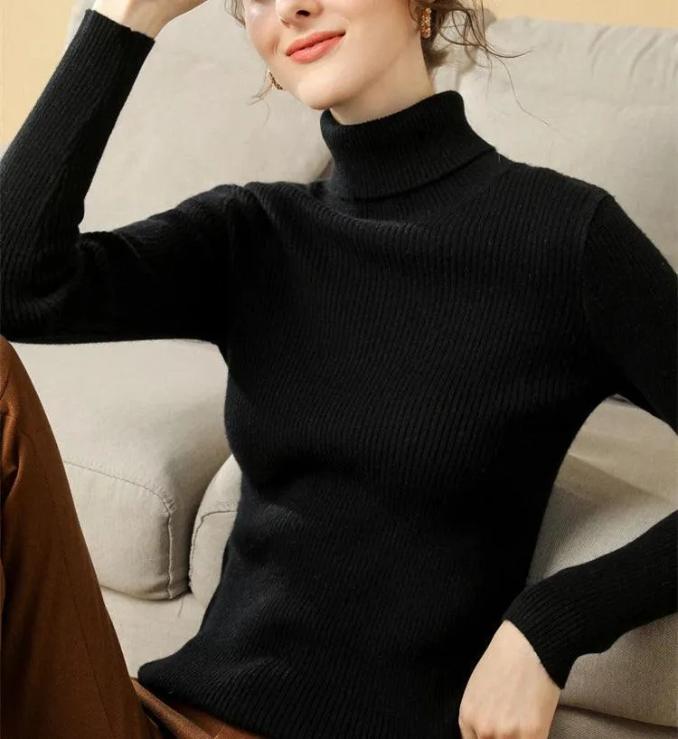 Helia Turtleneck Sweater with Cashmere