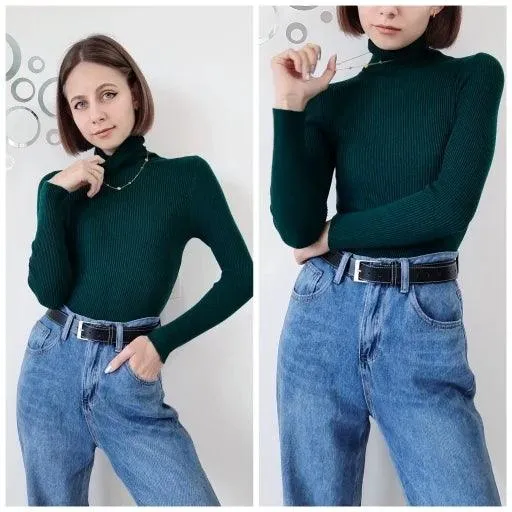 Helia Turtleneck Sweater with Cashmere