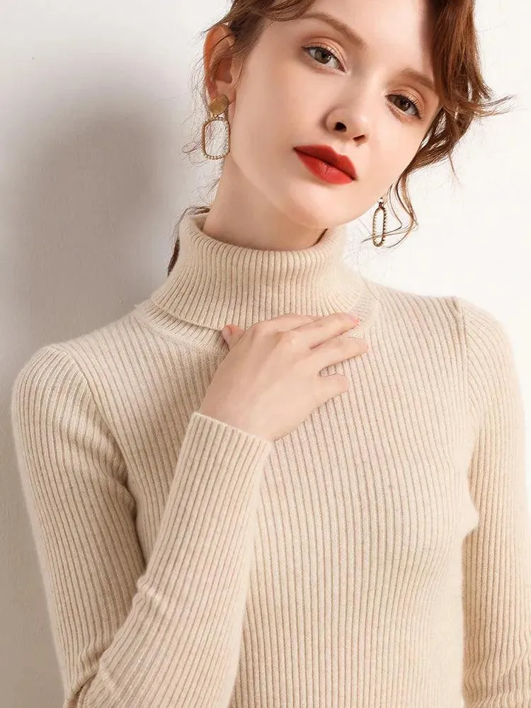 Helia Turtleneck Sweater with Cashmere