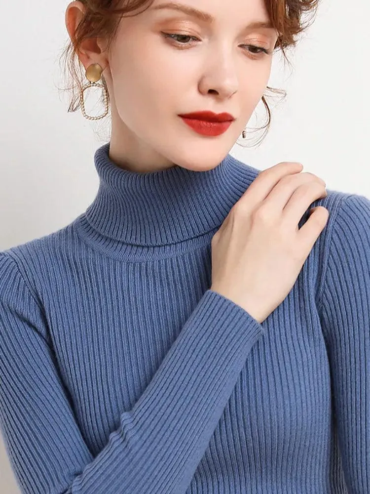 Helia Turtleneck Sweater with Cashmere