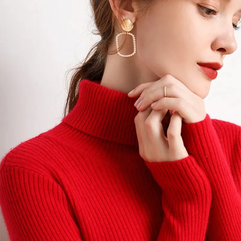 Helia Turtleneck Sweater with Cashmere