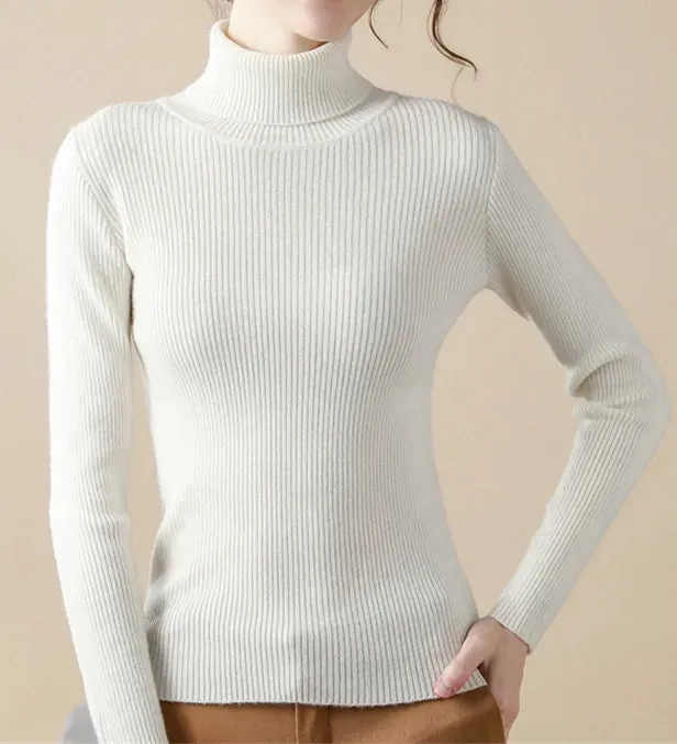 Helia Turtleneck Sweater with Cashmere