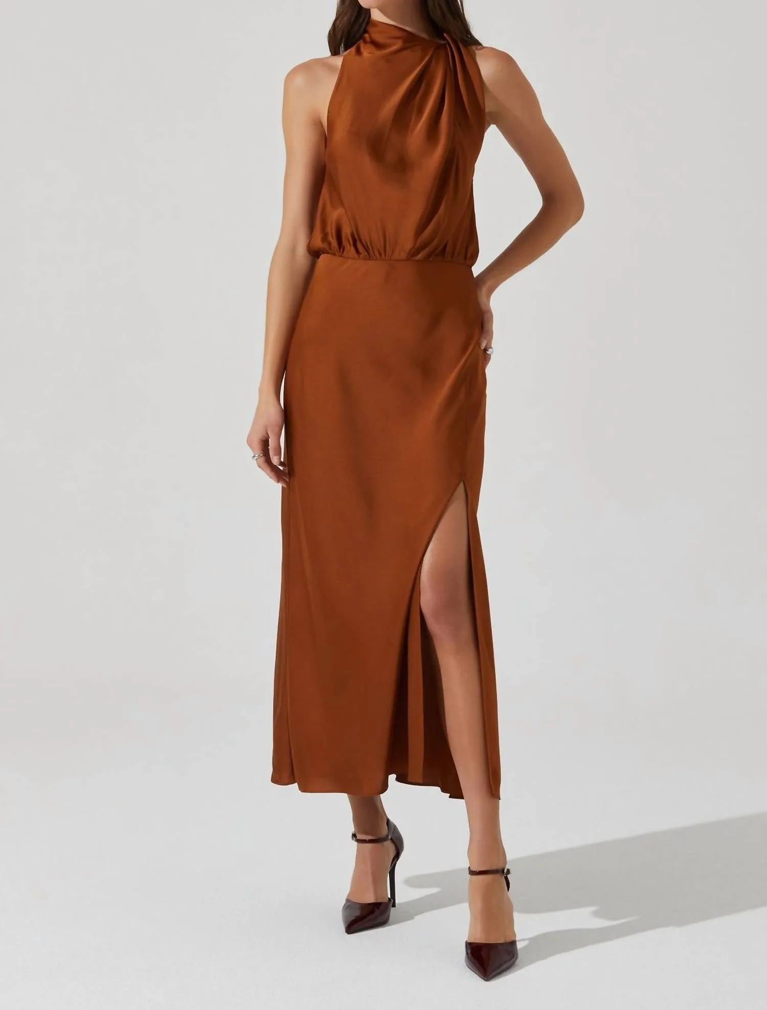 Jelyn Satin Midi Dress